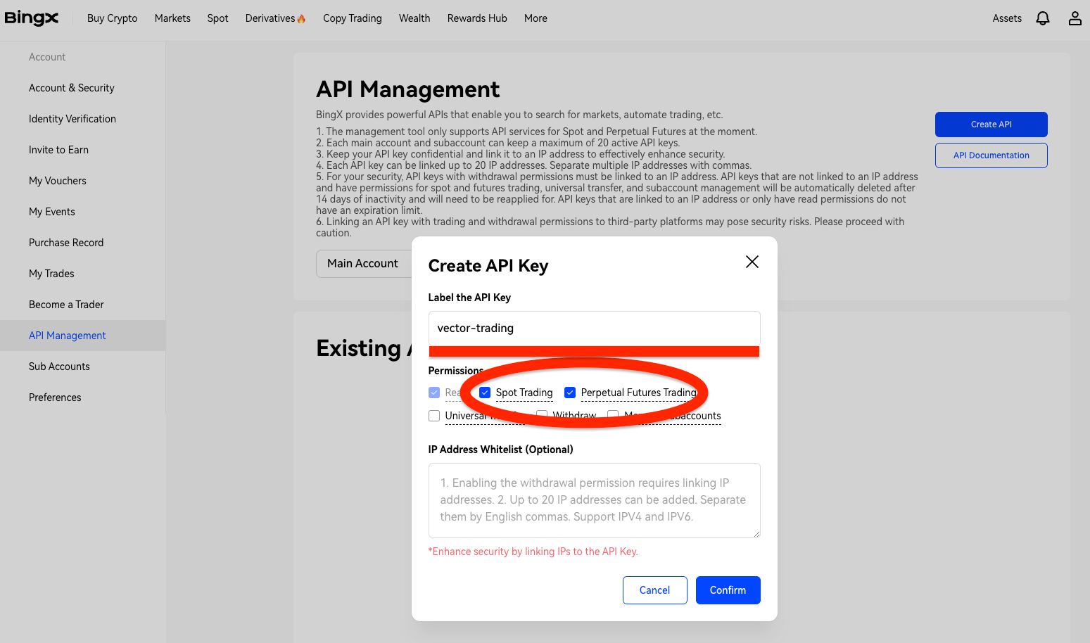 BingX API Step 4